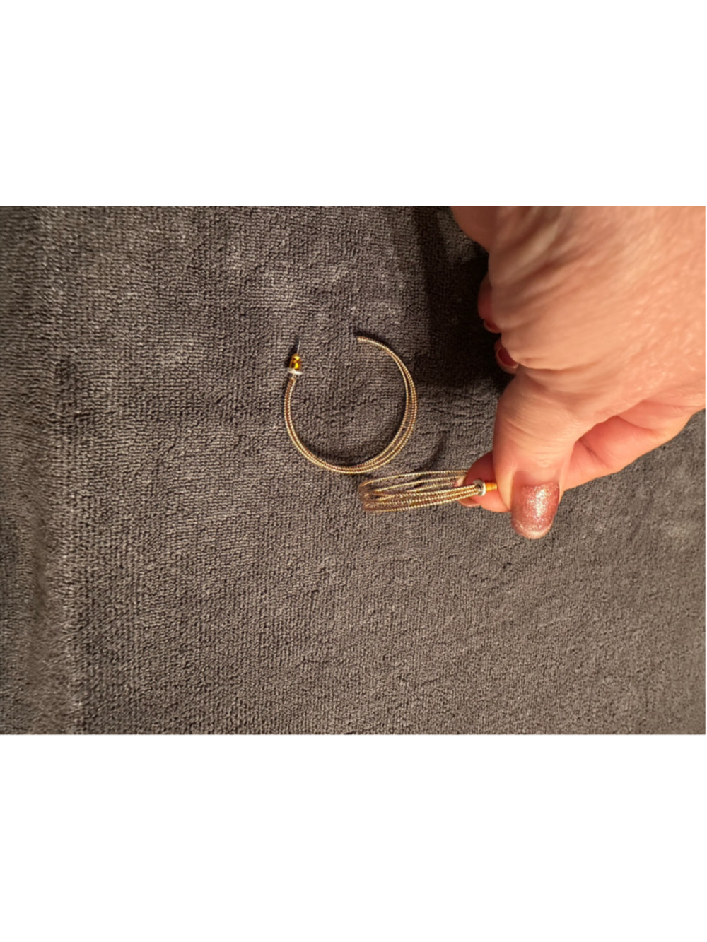 Gold Multi-Strand Hoop Earrings - Picture 3 of 3